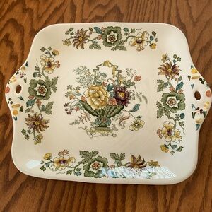 Vintage Mason’s of England Ironstone China Square Tray, Strathmore Pattern